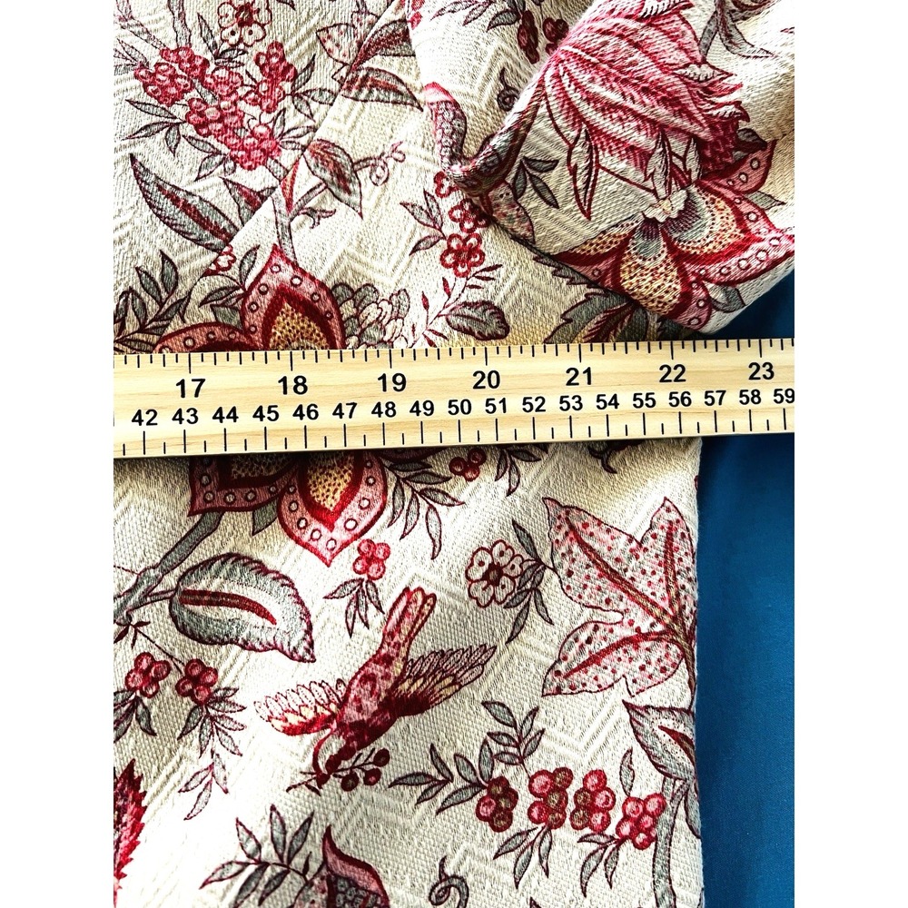TALBOTS Womens Blazer Size 14W Floral Birds Textured Cotton Silk Casual Jacket - Picture 8 of 10